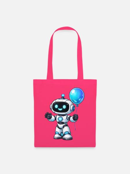 Kleiner Roboter mit Ballon - Stoffbeutel - Azalea