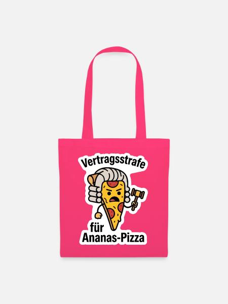 Vertragsstrafe Ananas Pizza Jurist Jura T-Shirt - Stoffbeutel - Azalea