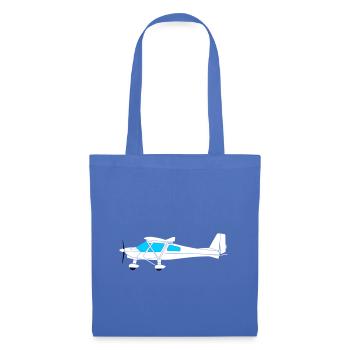 Flugzeug Pilot Flieger Ultraleichtflugzeug UL c42 - Stoffbeutel - Hellblau - Vorne