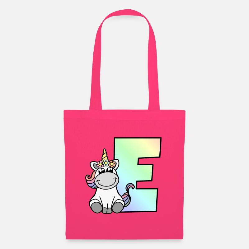 Einhorn Buchstabe E - Stoffbeutel - Azalea