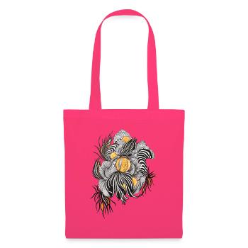 Noir Blossoms Accents d’orange - Sac en tissu - rose azalée - Devant