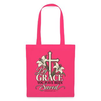 By Grace – Kreuz und Lilien - Stoffbeutel - Azalea - Vorne