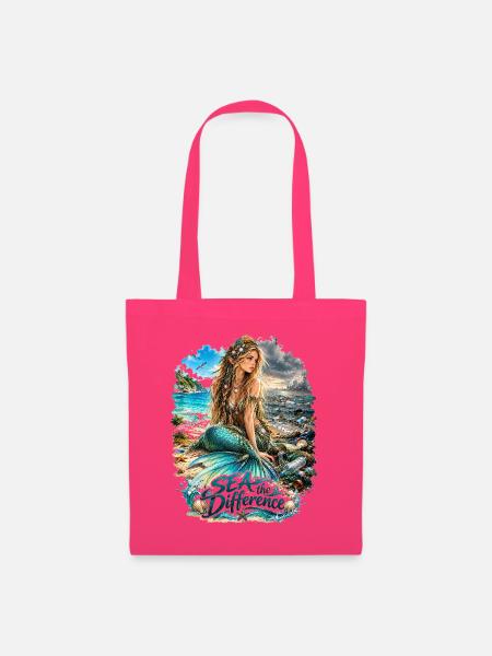 Meerjungfrau am Strand – Sea the Difference - Stoffbeutel - Azalea