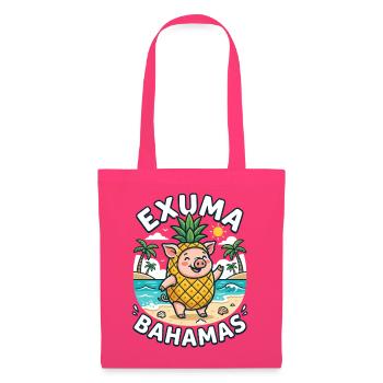 Exuma Bahamas Ananas Schwein - Stoffbeutel - Azalea - Vorne