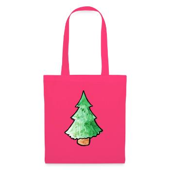 Aquarell-Kiefernbaum-Weihnachtstee - Stoffbeutel - Azalea - Vorne