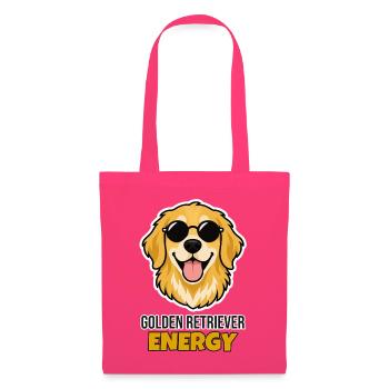 Golden Retriever Energy – Hund mit Sonnenbrille - Stoffbeutel - Azalea - Vorne