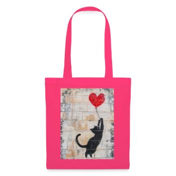 Banksy Cat - Stoffbeutel - Azalea - Vorne