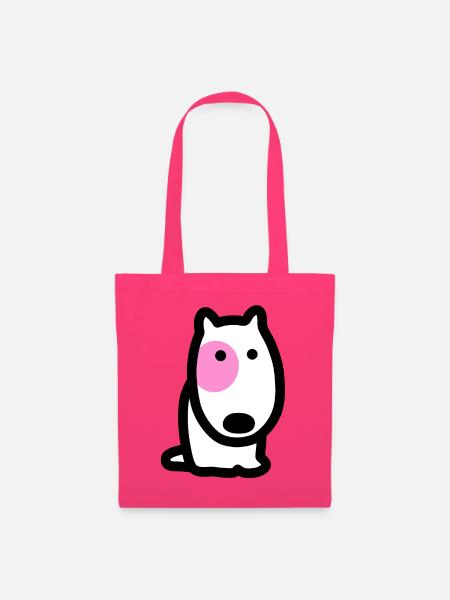 CORSO DER HUND mit rosa Augen (vorne) - Stoffbeutel - Azalea