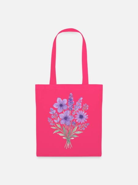 Lavendel Wasserfarben Bouquet - Stoffbeutel - Azalea