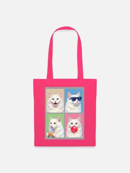 Katzen Türkisch Angora Katze - Stoffbeutel - Azalea