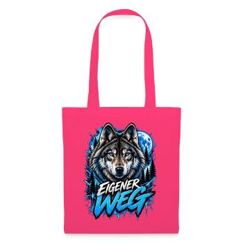 Neon-Wolf Mondnachtwald - Stoffbeutel - Azalea - Vorne