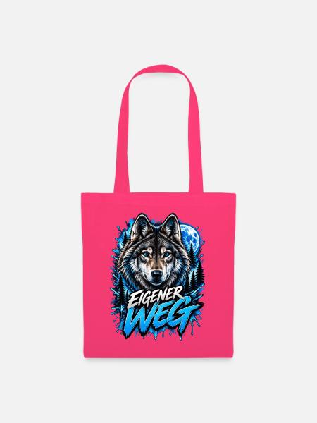 Neon-Wolf Mondnachtwald - Stoffbeutel - Azalea