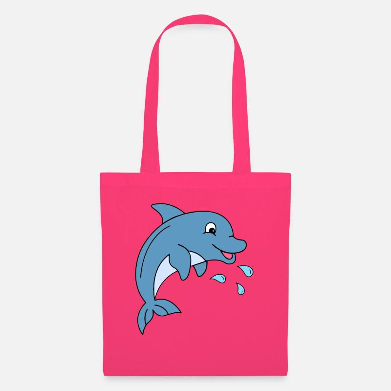 Delfin mit Wassertropfen - Stoffbeutel - Azalea