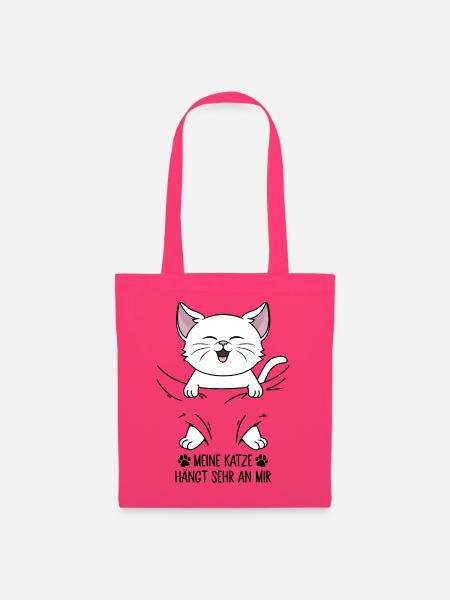 Meine Katze hängt sehr an mir - Stoffbeutel - Azalea