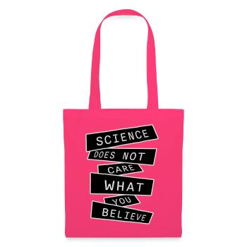 La science se moque de ce que vous croyez Logo des faits - Sac en tissu - rose azalée - Devant