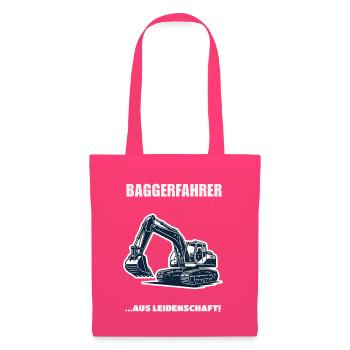 Baggerfahrer Aus Leidenschaft Baustelle Geschenk - Stoffbeutel - Azalea - Vorne