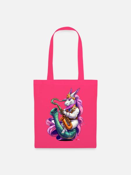 Funkelndes Einhorn Saxophon - Stoffbeutel - Azalea