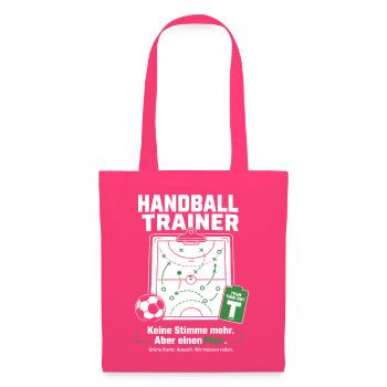 Handballtrainer Geschenk – Grüne Karte & Auszeit - Stoffbeutel - Azalea - Vorne