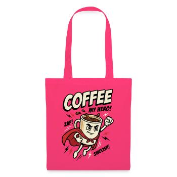 Kaffee-Superheld – Coffee My Hero - Stoffbeutel - Azalea - Vorne