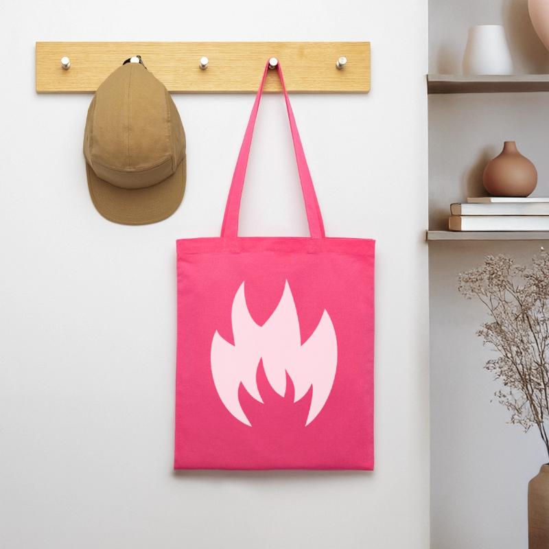 Flame Fire Solid Red Vector Graphique Sac en tissu