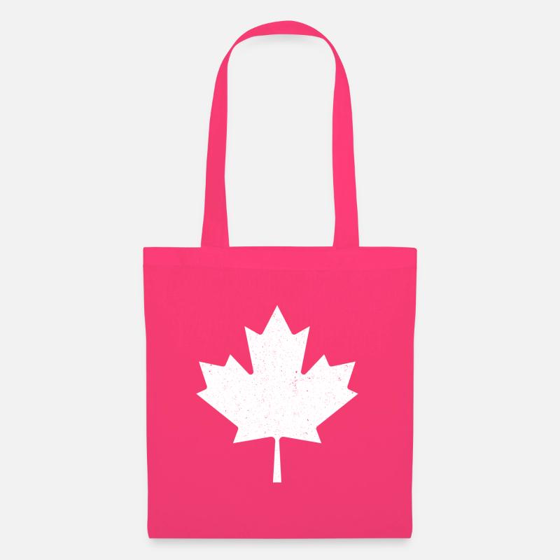 Maple Leaf Grunge - Stoffbeutel - Azalea