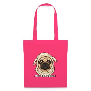 Mops im Schafspelz - Stoffbeutel - Azalea - Vorne