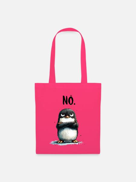 Grummeliger Pinguin Nö Statement Motiv - Stoffbeutel - Azalea
