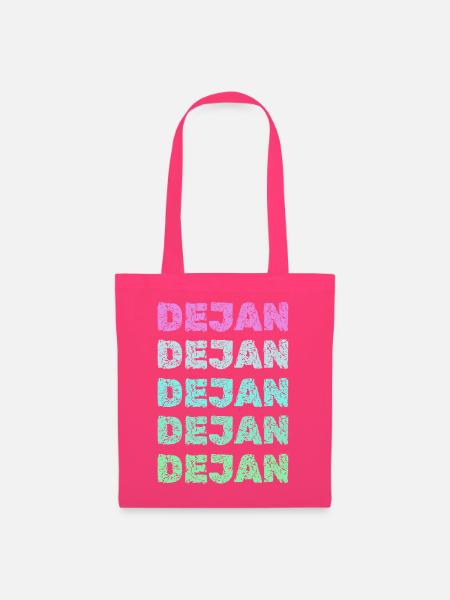 Dejan Gradient Grunge Schriftzug - Stoffbeutel - Azalea