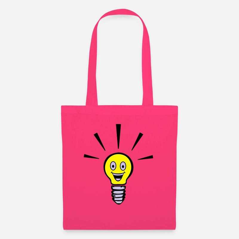 Light bulb with smiley - big idea - Tote Bag - azalea