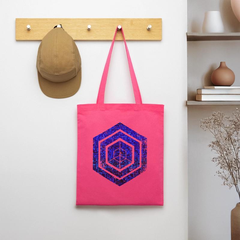 hexagon programming programmer coding geometric Tote Bag