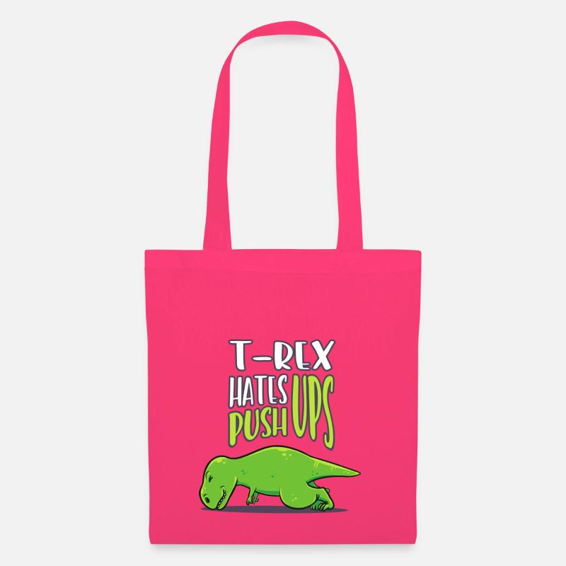 T Rex Hates Pushups Workout lustig Geschenk - Stoffbeutel - Azalea
