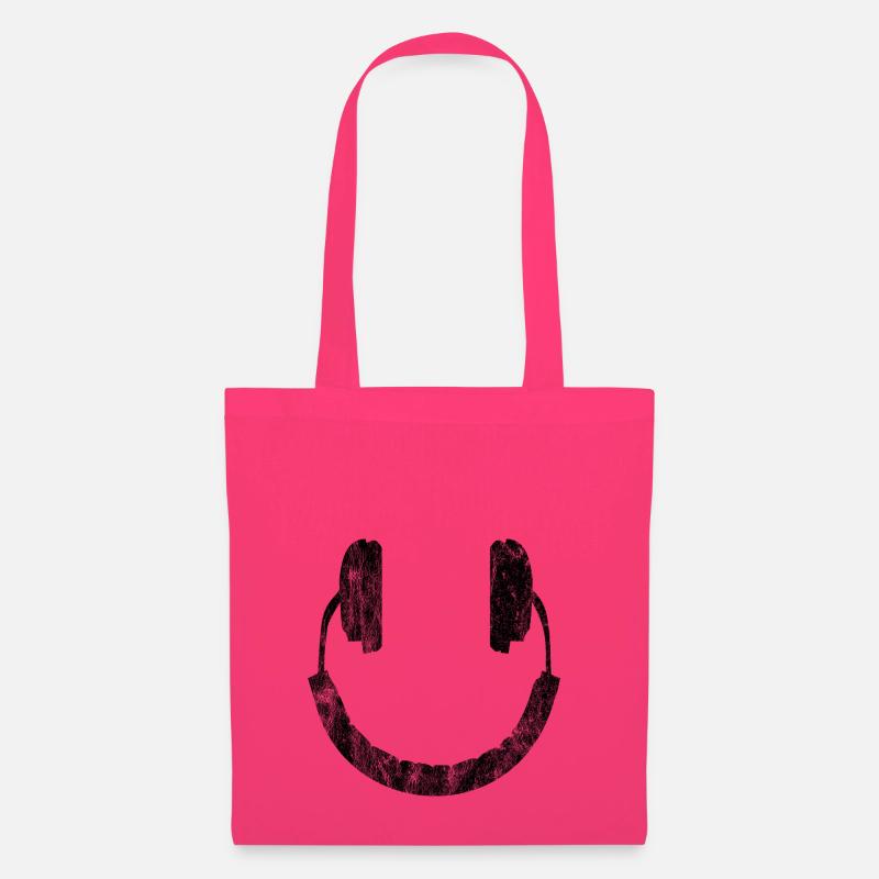 Musik - Kopfhörer - Smiley - Stoffbeutel - Azalea