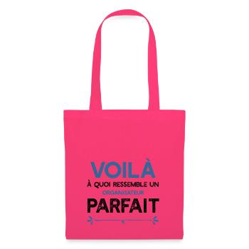 Un Organisateur parfait métier cadeau - Sac en tissu - rose azalée - Devant