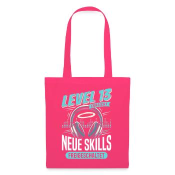13. Geburtstag Neue Skills Kopfhörer - Stoffbeutel - Azalea - Vorne
