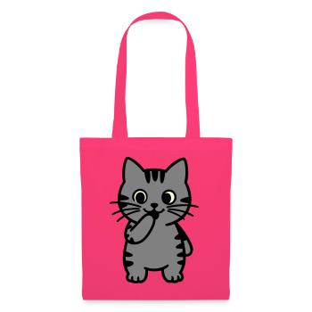 tigerkatze-steht-dreifarbig - Stoffbeutel - Azalea - Vorne