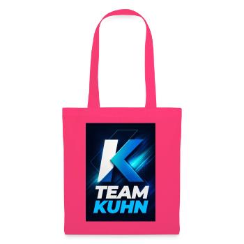 Kuhn Team Neon Blau Namensschild Namen Nachname - Stoffbeutel - Azalea - Vorne