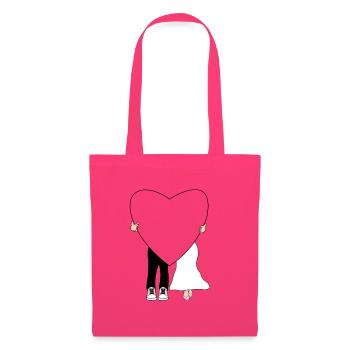 Love Language – Couple Heart - Stoffbeutel - Azalea - Vorne