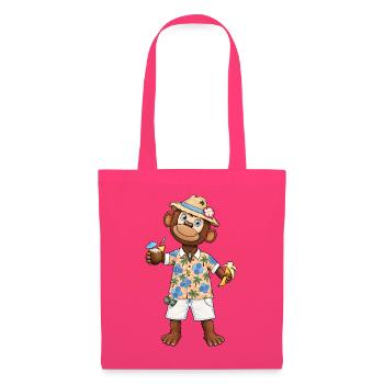 Lustiger Affe mit Banane Hawaii Sommer Motiv - Stoffbeutel - Azalea - Vorne