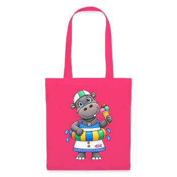 Nilpferd Sommer Lustiges Hippo - Stoffbeutel - Azalea - Vorne