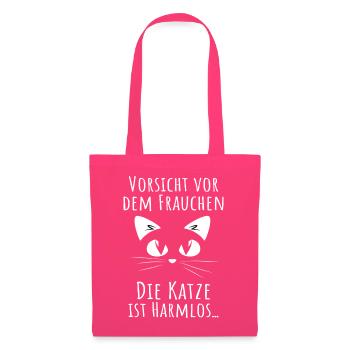 Katze Frauen Katzenhumor Lustiger Spruch Motiv - Stoffbeutel - Azalea - Vorne