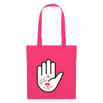 Frag mich nichts. Hand, pssst. - Stoffbeutel - Azalea - Vorne