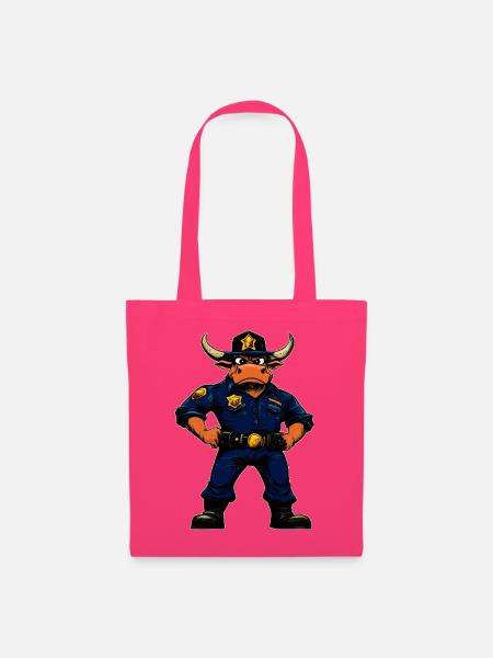 Stiere Polizei / Cop Stier - Stoffbeutel - Azalea