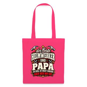 Der beste Heimwerker und Papa – Lustiger Spruch - Stoffbeutel - Azalea - Vorne
