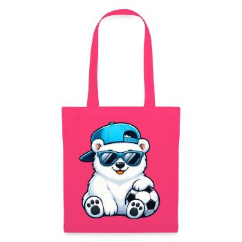 Eisbär Fußball Cool Sommer Cartoon - Stoffbeutel - Azalea - Vorne