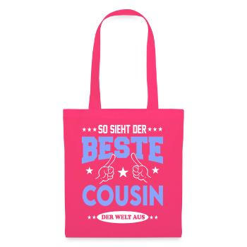Beste Cousin der Welt Familie Family T-Shirt Fun - Stoffbeutel - Azalea - Vorne