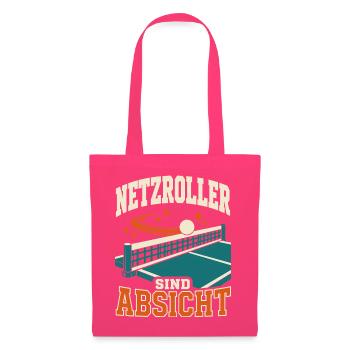 Netzroller sind Absicht – Lustiges Tischtennis - Stoffbeutel - Azalea - Vorne