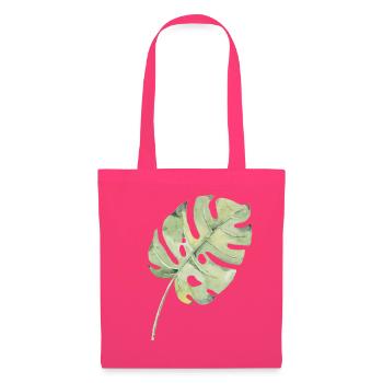 Monstera Blatt Aquarell Grün - Stoffbeutel - Azalea - Vorne