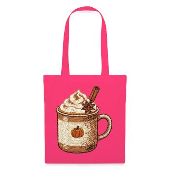 Pumpkin Spice Latte im bestickten Look (bedruckt) - Stoffbeutel - Azalea - Vorne