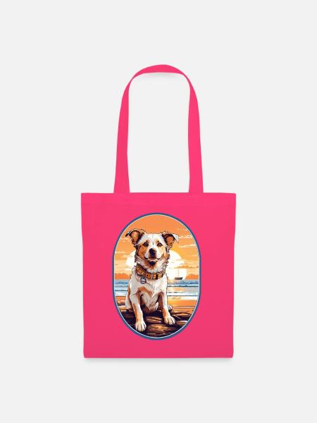 Hund am Strand - Stoffbeutel - Azalea