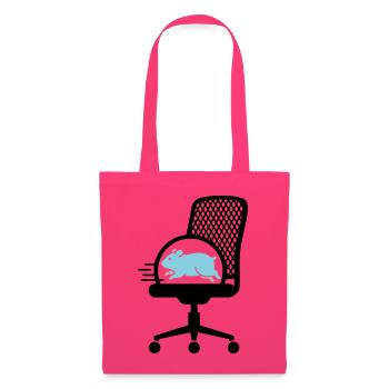 Hamster wheel on office chair - Tote Bag - azalea - Front